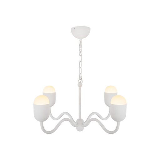 Kuzco Effie 27" Socket Chandelier, Antique White/Opal Glass - CH558427AWOP