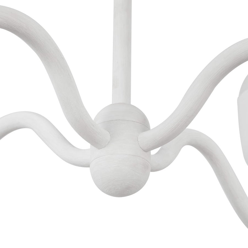 Kuzco Effie 27" Socket Chandelier, Antique White/Opal Glass