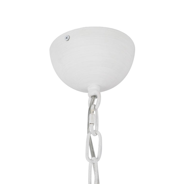 Kuzco Effie 27" Socket Chandelier, Antique White/Opal Glass
