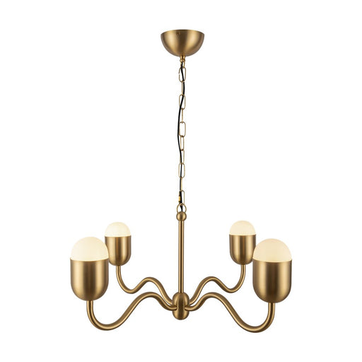 Kuzco Effie 27" Socket Chandelier, Brushed Gold/Opal Glass - CH558427BGOP