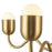 Kuzco Effie 27" Socket Chandelier, Brushed Gold/Opal Glass