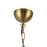 Kuzco Effie 27" Socket Chandelier, Brushed Gold/Opal Glass