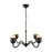 Kuzco Effie 27" Socket Chandelier, Matte Black/Opal Glass - CH558427MBOP