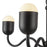 Kuzco Effie 27" Socket Chandelier, Matte Black/Opal Glass