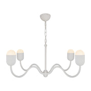 Kuzco Effie 39" Socket Chandelier, Antique White/Opal Glass - CH558439AWOP
