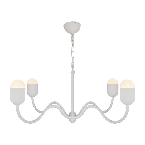 Kuzco Effie 39" Socket Chandelier, Antique White/Opal Glass - CH558439AWOP