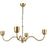 Kuzco Effie 39" Socket Chandelier, Brushed Gold/Opal Glass