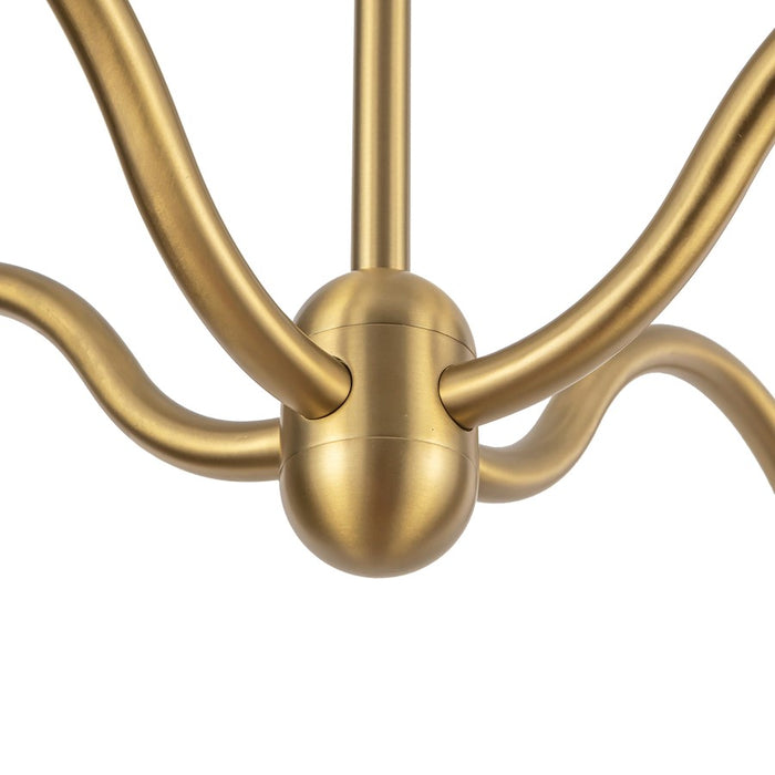 Kuzco Effie 39" Socket Chandelier, Brushed Gold/Opal Glass