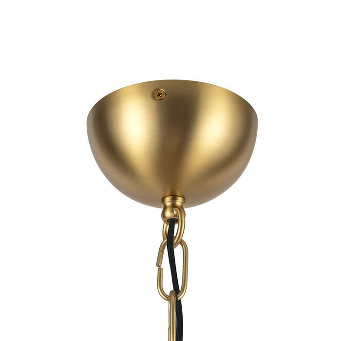 Kuzco Effie 39" Socket Chandelier, Brushed Gold/Opal Glass