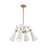 Kuzco Blake 24" Socket Chandelier, White/Aged Gold/Steel Shade - CH574424WHAG