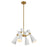 Kuzco Blake 24" Socket Chandelier, White/Aged Gold/Steel Shade