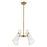 Kuzco Blake 24" Socket Chandelier, White/Aged Gold/Steel Shade