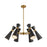 Kuzco Blake 32" Socket Chandelier, Black/Aged Gold/Steel Shade - CH574632MBAG