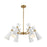 Kuzco Blake 32" Socket Chandelier, White/Aged Gold/Steel Shade - CH574632WHAG
