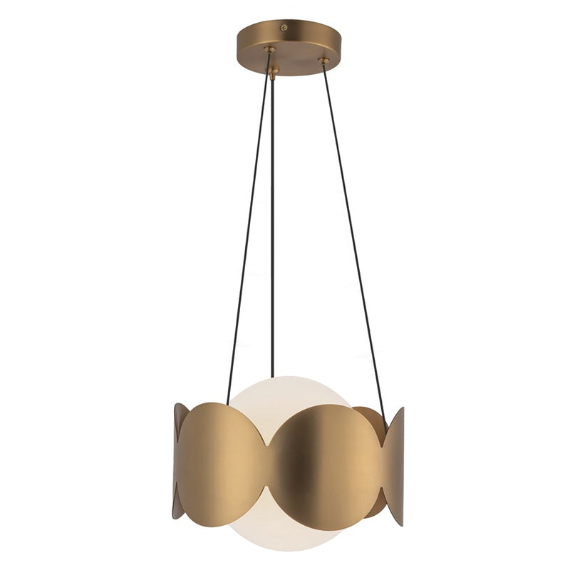 Kuzco Ciel 10" Socket Chandelier, Gold/Opal Glass/Steel Shade - CH59810-BG-OP