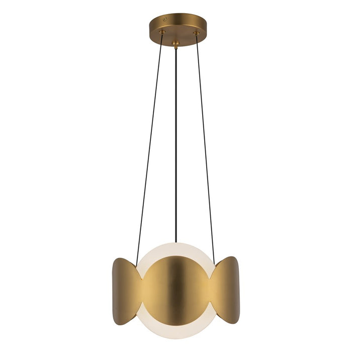 Kuzco Ciel 10" Socket Chandelier, Gold/Opal Glass/Steel Shade