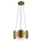 Kuzco Ciel 10" Socket Chandelier, Gold/Opal Glass/Steel Shade