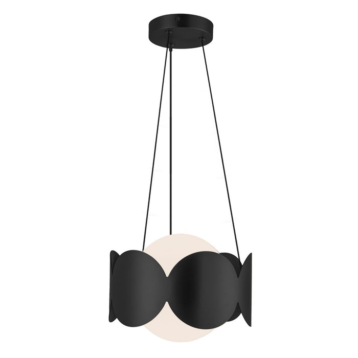 Kuzco Ciel 10" Socket Chandelier, Black/Opal Glass/Steel Shade - CH59810-BK-OP