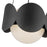 Kuzco Ciel 10" Socket Chandelier, Black/Opal Glass/Steel Shade