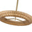 Kuzco Maris 24" LED Chandelier, Brushed Gold/Rattan Shade