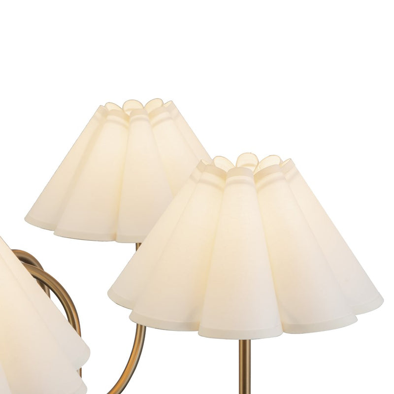 Kuzco Rosemary 31" LED Chandelier, Gold/White Folded Linen