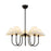 Kuzco Rosemary 31" LED Chandelier, Black/White Folded Linen - CH610530MBFW