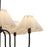 Kuzco Rosemary 31" LED Chandelier, Black/White Folded Linen
