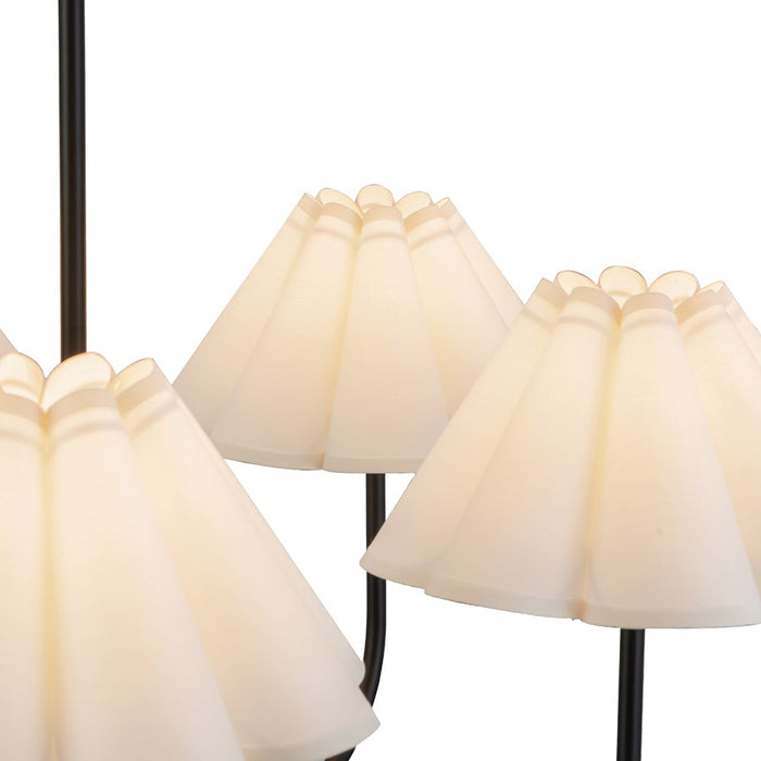 Kuzco Rosemary 31" LED Chandelier, Black/White Folded Linen