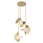 Kuzco Scorpio 27" LED Chandelier, Metallic Brass/Opal Glass - CH65127-MRB-OP-UNV
