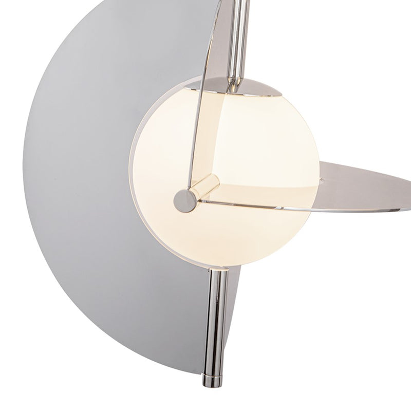 Kuzco Scorpio 27" LED Chandelier, Polished Nickel/Opal Glass