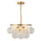 Kuzco Faye 18" Gold Chandelier, Brushed Gold/Clr Ribbed Glass - CH654318BGRC