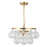 Kuzco Faye 18" Gold Chandelier, Brushed Gold/Clear Ribbed Glass