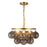 Kuzco Faye 18" Gold Chandelier, Brushed Gold/Smoked Glass - CH654318BGSM