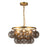 Kuzco Faye 18" Gold Chandelier, Brushed Gold/Smoked Glass