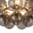 Kuzco Faye 18" Gold Chandelier, Brushed Gold/Smoked Glass