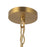 Kuzco Faye 18" Gold Chandelier, Brushed Gold/Smoked Glass