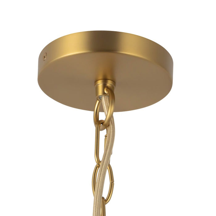Kuzco Faye 18" Gold Chandelier, Brushed Gold/Smoked Glass