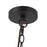 Kuzco Faye 18" Black Chandelier, Matte Black/Smoked Solid Glass