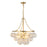 Kuzco Faye 24" Gold Chandelier, Brushed Gold/Clr Ribbed Glass - CH654624BGRC