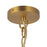 Kuzco Faye 24" Gold Chandelier, Brushed Gold/Clear Ribbed Glass