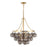 Kuzco Faye 24" Gold Chandelier, Brushed Gold/Smoked Glass