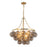 Kuzco Faye 24" Gold Chandelier, Brushed Gold/Smoked Glass