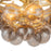 Kuzco Faye 24" Gold Chandelier, Brushed Gold/Smoked Glass