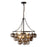 Kuzco Faye 24" Blk Chandelier, Matte Black/Smoked Solid Glass - CH654624MBSM