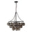 Kuzco Faye 24" Black Chandelier, Matte Black/Smoked Solid Glass