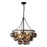 Kuzco Faye 24" Black Chandelier, Matte Black/Smoked Solid Glass