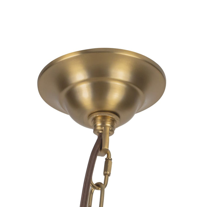 Kuzco Crosby 33" Socket Chandelier, Brushed Gold/Spandex Shade