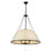 Kuzco Crosby 33" Socket Chandelier, Matte Black/Spandex Shade