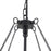 Kuzco Crosby 33" Socket Chandelier, Matte Black/Spandex Shade