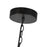 Kuzco Cleo 16" LED Chandelier, Black/Opal Glass/Steel Shade